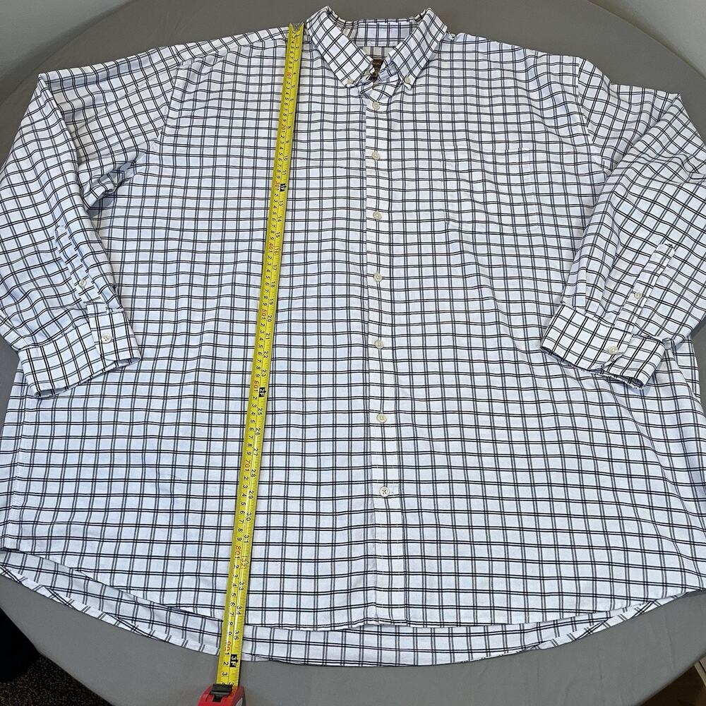 The FOUNDRY 4XLT Shirt Button Down Long Sleeve White/Black Check Plaid Easy Care - Picture 4 of 9